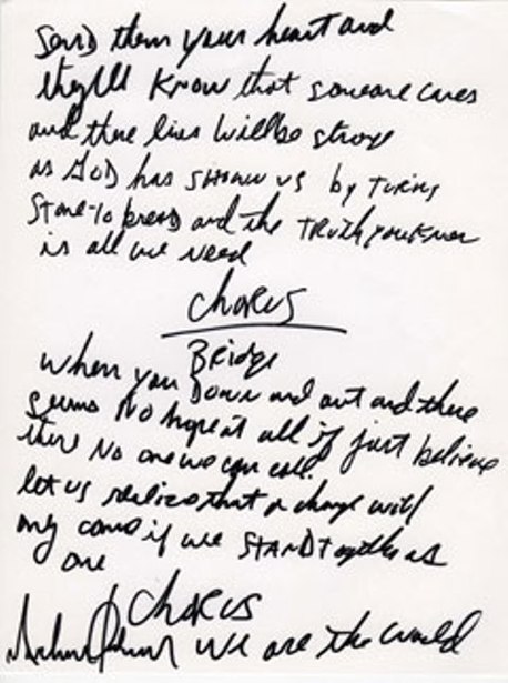 Почерк Майкла Джексона